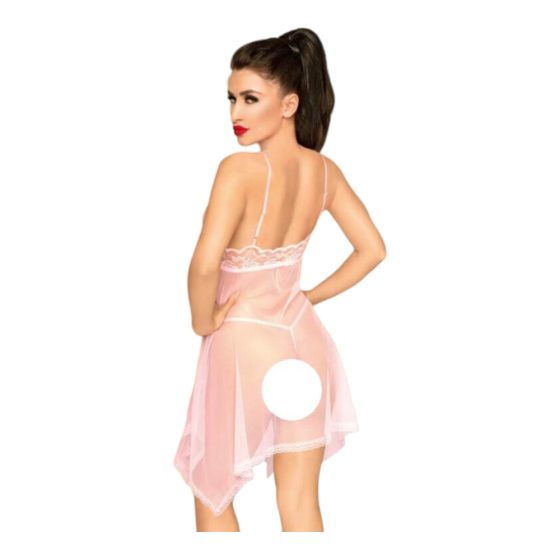 Penthouse Naughty Doll - дантелена рокля и стринг (розов) - L/XL