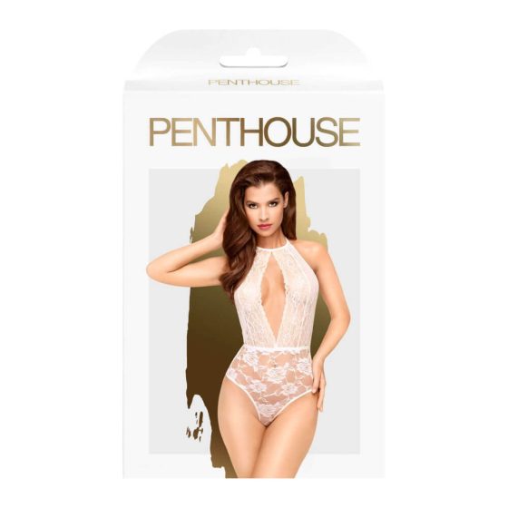 Penthouse Toxic Powder - боди с каишки (бяло) - M/L