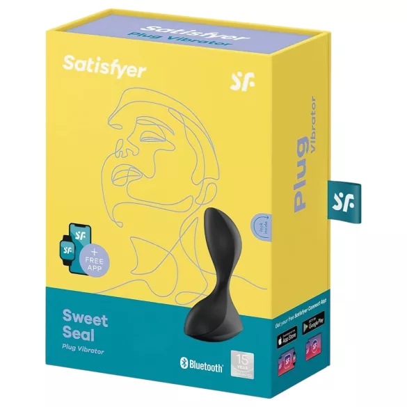 Satisfyer Sweet Seal - анален вибратор с управление чрез приложение (черен)