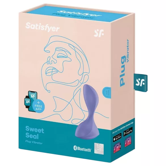 Satisfyer Sweet Seal - анален вибратор с управление чрез приложение (лилав)
