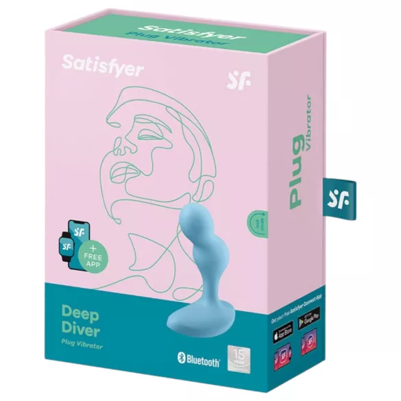 Satisfyer Deep Diver - анален вибратор с вибрации - син