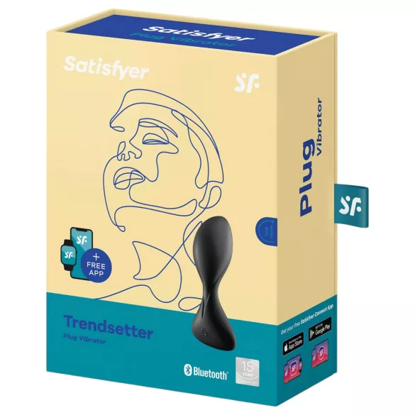Satisfyer Trendsetter - анален вибратор с управление чрез приложение (черен)