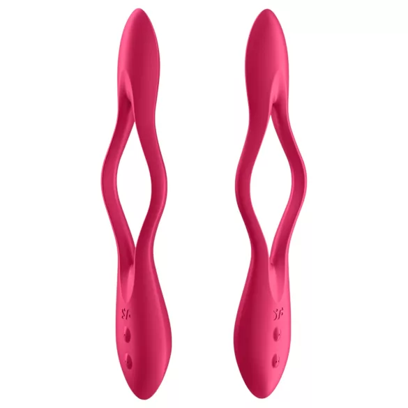Satisfyer Elastic Joy - вибратор за двойки - гъвкав, акумулаторен, червен
