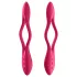 Satisfyer Elastic Joy - вибратор за двойки - гъвкав, акумулаторен, червен