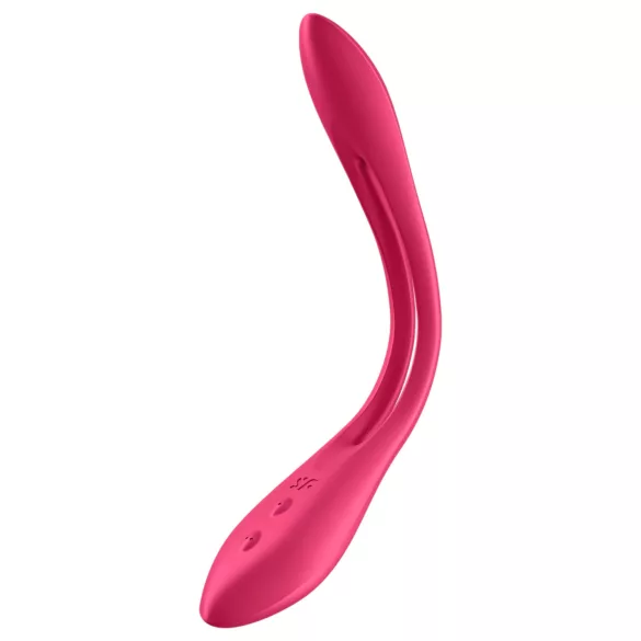 Satisfyer Elastic Joy - вибратор за двойки - гъвкав, акумулаторен, червен