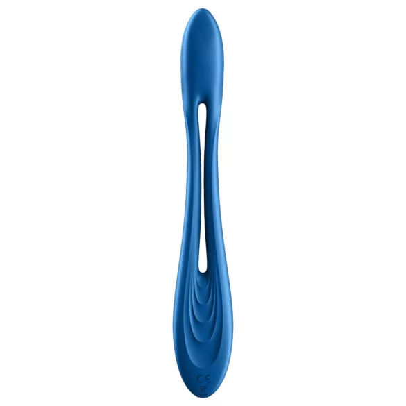 Satisfyer - вибратор за двойки с акумулатор, гъвкав - син