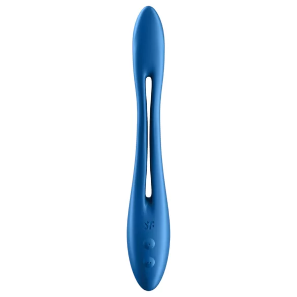 Satisfyer - вибратор за двойки с акумулатор, гъвкав - син