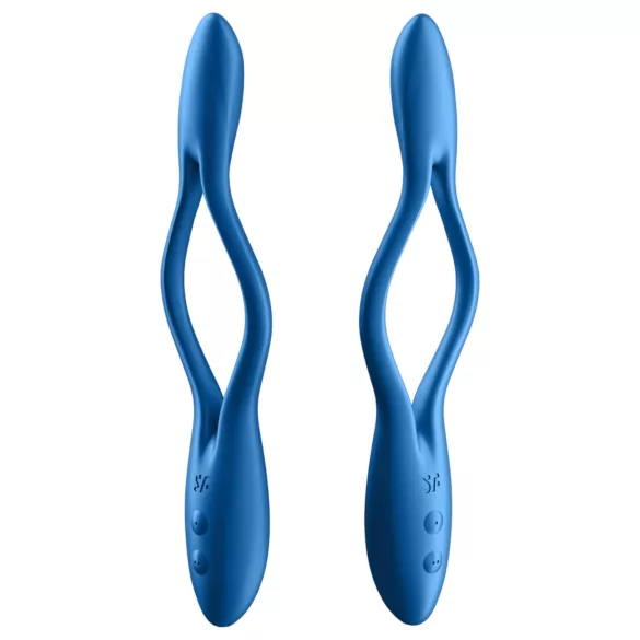 Satisfyer - вибратор за двойки с акумулатор, гъвкав - син