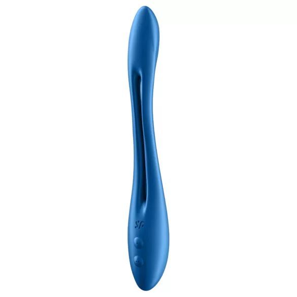 Satisfyer - вибратор за двойки с акумулатор, гъвкав - син