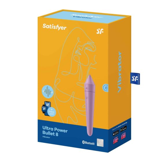 Satisfyer Ultra Power Bullet 8 - интелигентен водоустойчив вибратор (лилав)