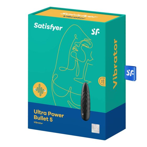 Satisfyer Ultra Power Bullet 5 - Акумулаторен, водоустойчив вибратор (черен)