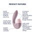 Satisfyer Supernova - вибратор 2 в 1 с въздушни вълни и акумулатор - розов