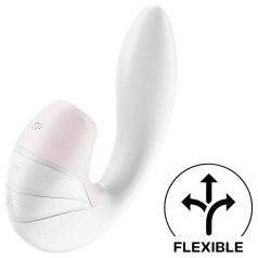   Satisfyer Supernova - мощен 2в1 вибратор с въздушни вълни (бял)
