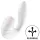 Satisfyer Supernova - вибратор 2 в 1 с въздушни вълни - акумулаторен, бял