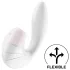 Satisfyer Supernova - вибратор 2 в 1 с въздушни вълни - акумулаторен, бял