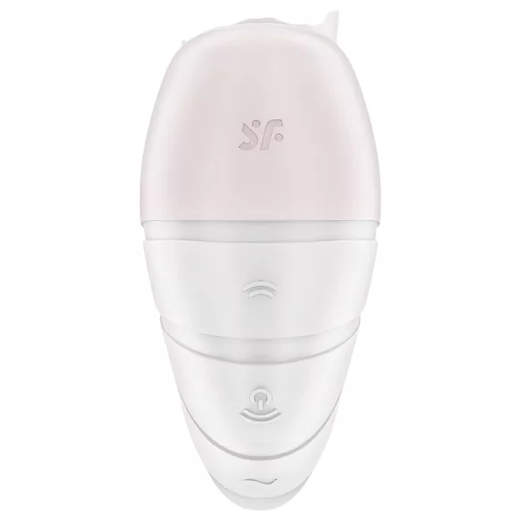 Satisfyer Supernova - вибратор 2 в 1 с въздушни вълни - акумулаторен, бял