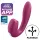 Satisfyer Sunray - акумулаторен, вълнообразен 2-в-1 вибратор (червен)