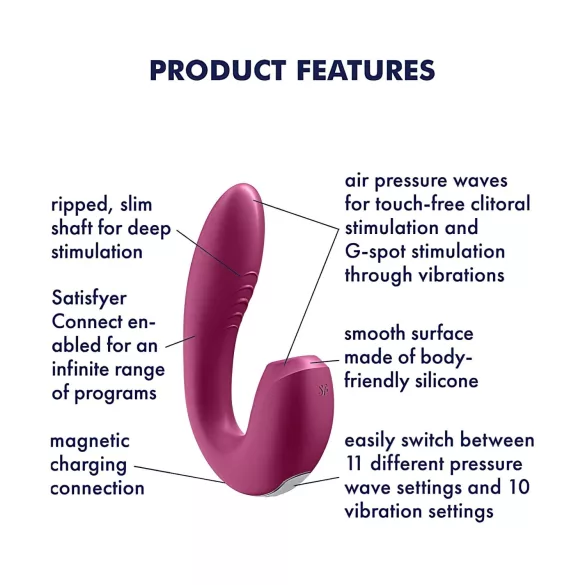 Satisfyer Sunray - вибратор с въздушни вълни и вибрация 2в1