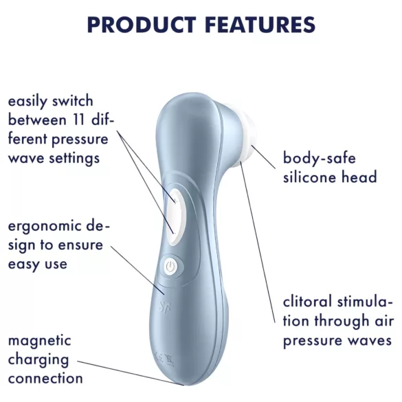 Satisfyer Pro 2 Gen2 - акумулаторен вибратор за клитор с въздушни вълни (син)