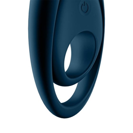 Satisfyer Glorious Duo - вибриращ пенис пръстен с батерии, водоустойчив (син)