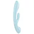 Satisfyer Triple Oh - вибратор с клитор стимулатор - акумулаторен - син