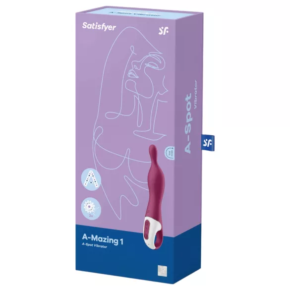 Satisfyer A-Mazing 1 - акумулаторен, A-точка вибратор (червен)