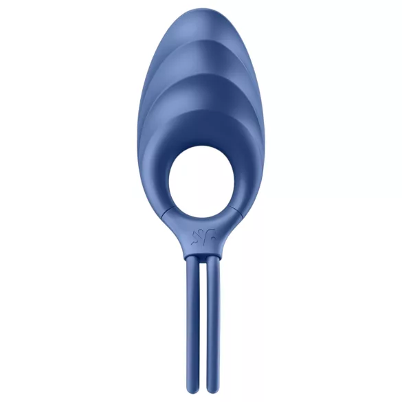 Satisfyer Swordsman - вибриращ пенис пръстен с акумулатор - син