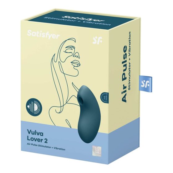 Satisfyer Vulva Lover 2 - презареждащ се въздушен клиторен вибратор (син)