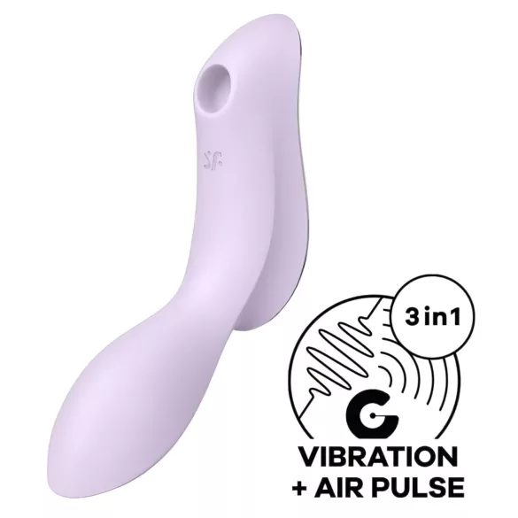Satisfyer Curvy Trinity 2 - 2-в-1 вибратор с въздушни вълни (лилав)