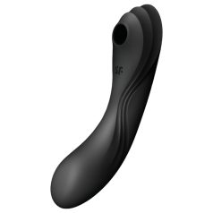  Satisfyer Curvy Trinity 4 - въздушнорезониращ 2в1 вибратор (черен)
