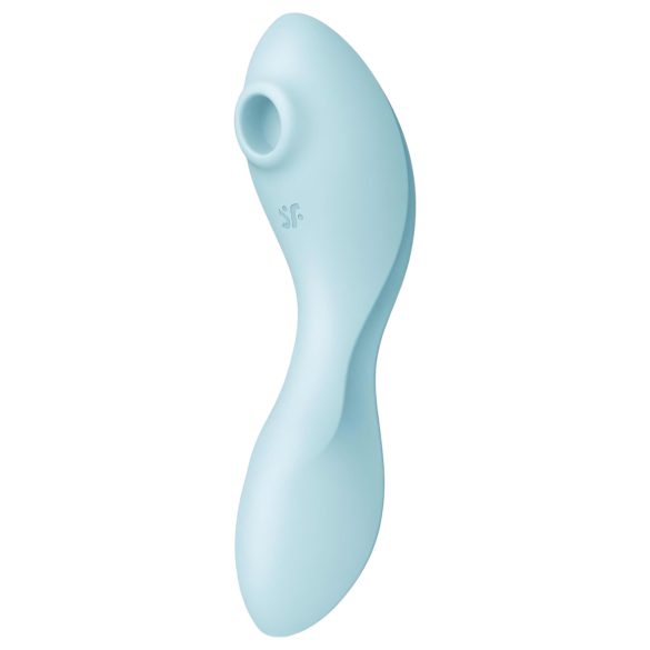Satisfyer Curvy Trinity 5+ - вибратор 2в1 с приложение - син