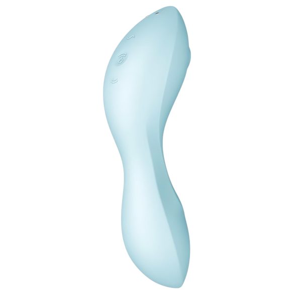 Satisfyer Curvy Trinity 5+ - вибратор 2в1 с приложение - син