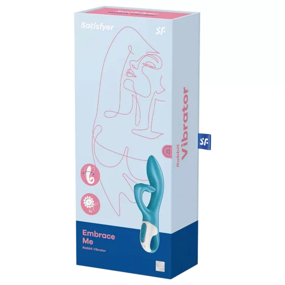 Satisfyer Embrace Me - вибратор с клиторна приставка - презареждаем, тюркоаз