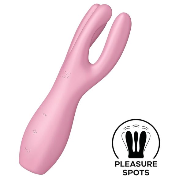 Satisfyer Threesome 3 - презареждащ се клитор вибратор (розов)