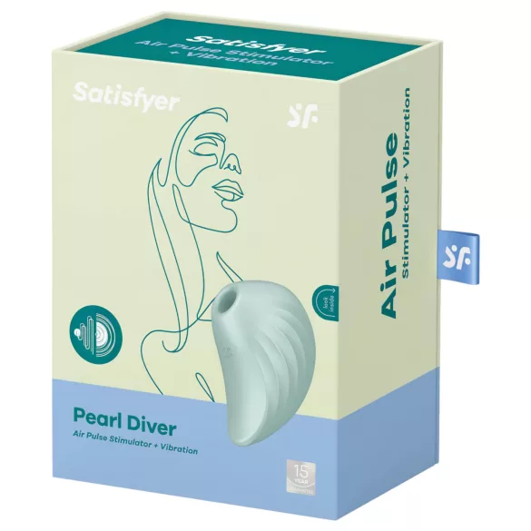 Satisfyer Pearl Diver - клиторен вибратор с въздушни вълни - мента