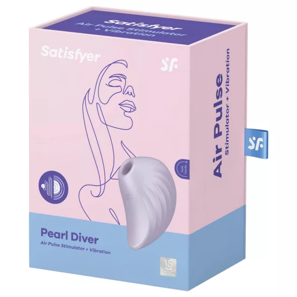 Satisfyer Pearl Diver - вибратор за клитор с въздушни вълни (лилав)