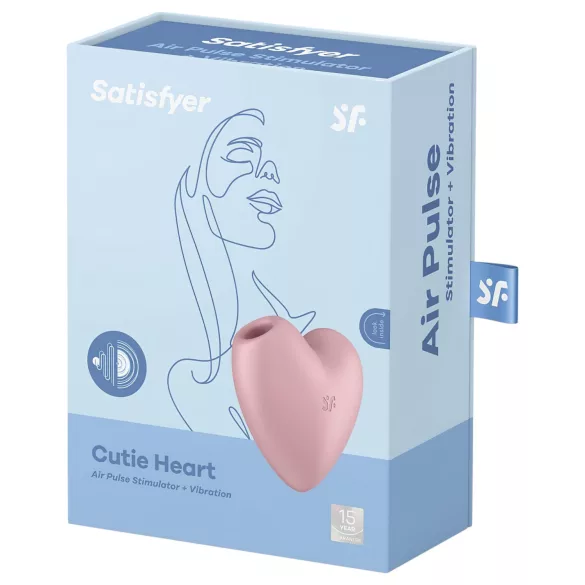 Satisfyer Cutie Heart - вибратор за клитор с въздушни вълни - акумулаторен