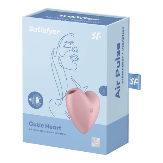 Satisfyer Cutie Heart - презареждащ се въздушен клиторен вибратор (розов)