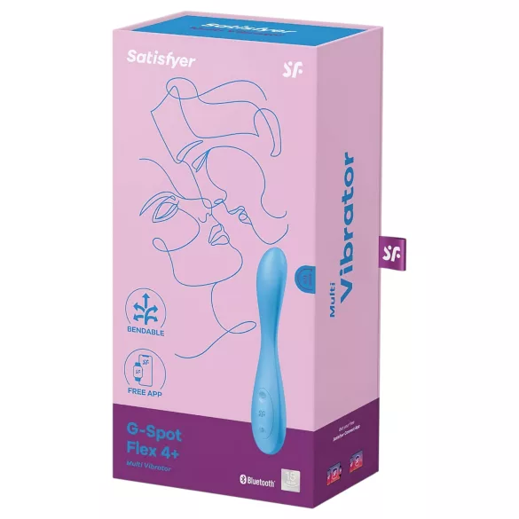 Satisfyer G-spot Flex 4 - вибратор за G-точка с управление чрез приложение (тюркоазен)