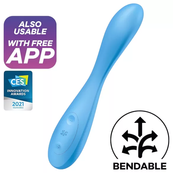 Satisfyer G-spot Flex 4 - вибратор за G-точка с управление чрез приложение (тюркоазен)