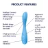 Satisfyer G-spot Flex 4 - вибратор за G-точка с управление чрез приложение (тюркоазен)