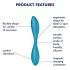 Satisfyer G-spot Flex 1 - акумулаторен, водоустойчив G-точка вибратор (зелен)