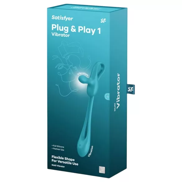Satisfyer Plug & Play - анален вибратор с презареждаща батерия и пенис пръстен