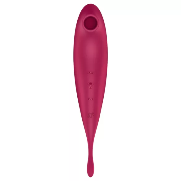 Satisfyer Twirling Pro - вибратор за клитор с управление чрез приложение (червен)