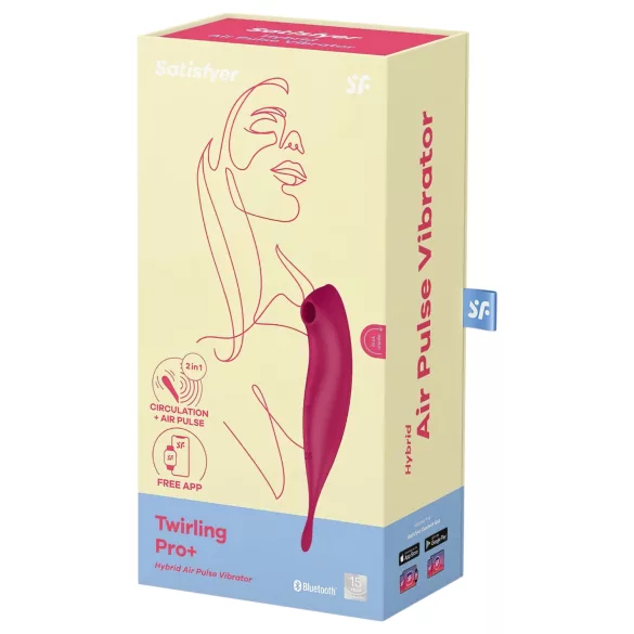 Satisfyer Twirling Pro - вибратор за клитор с управление чрез приложение (червен)