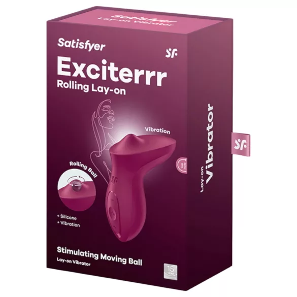 Satisfyer Exciterrr - вибратор за клитор с въртящи се перли - червен