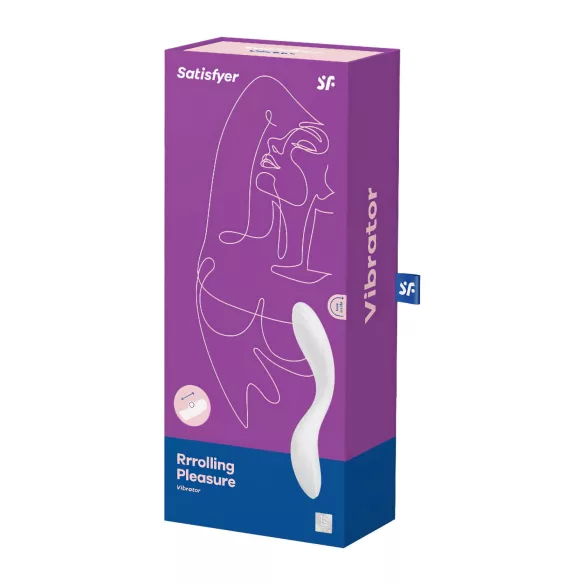 Satisfyer Rrrolling - вибратор за G-точка с подвижни топчета - бял