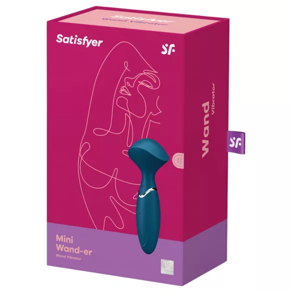 Satisfyer Mini Wand-er - водоустойчив масажиращ вибратор (син)