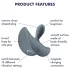 Satisfyer - анален вибратор за начинаещи - с вибрация - сив