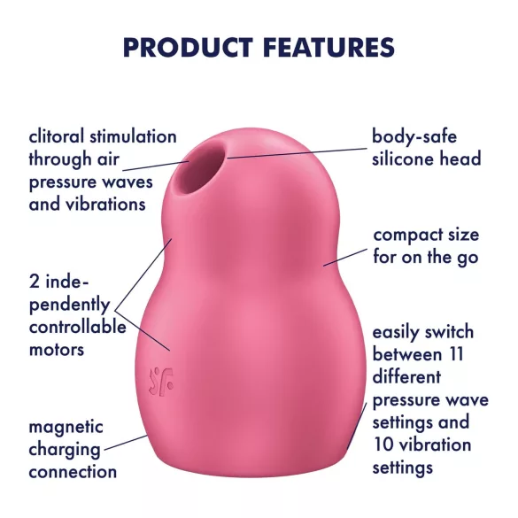 Satisfyer Pro To Go 1 - клиторен стимулатор с въздушни вълни - акумулаторен